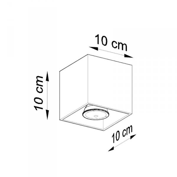 Plafon QUAD 1 szary