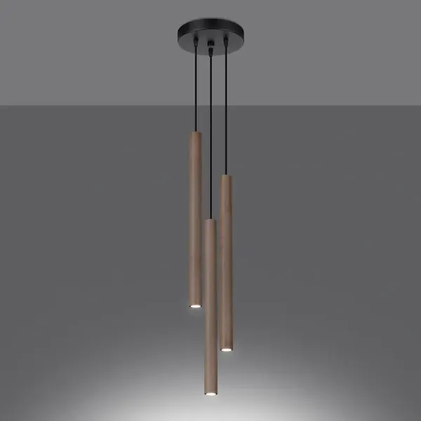 Lampa wisząca PASTELO 3P drewno
