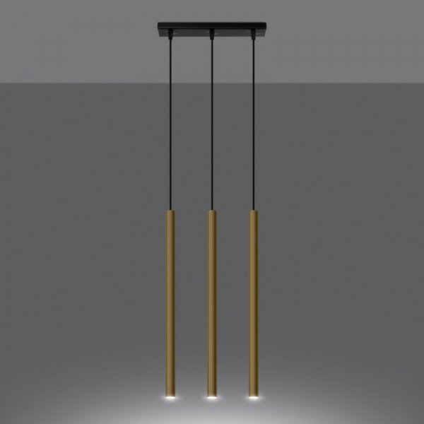 Lampa Wisząca PASTELO 3L złoty połysk