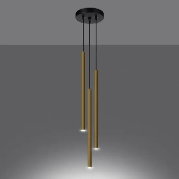 Lampa Wisząca PASTELO 3P złoty połysk