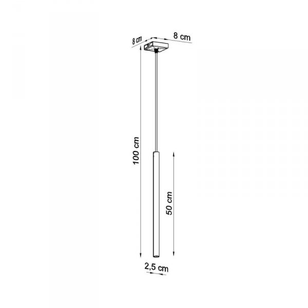 Lampa Wisząca PASTELO 1 chrom