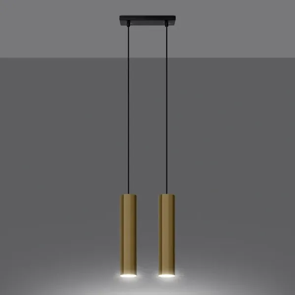 Lampa Wisząca LAGOS 2 złoty połysk