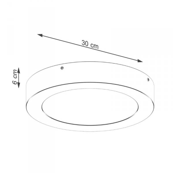 Plafon ONYX 30 biały LED 3000K