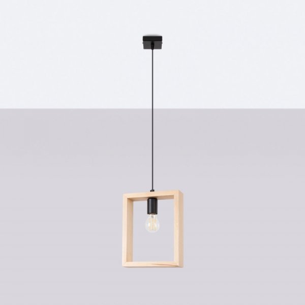 Lampa wisząca ARIES naturalne drewno
