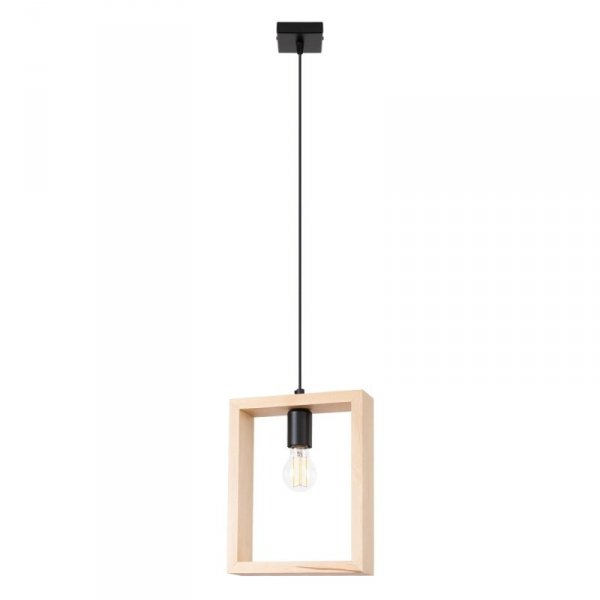 Lampa wisząca ARIES naturalne drewno