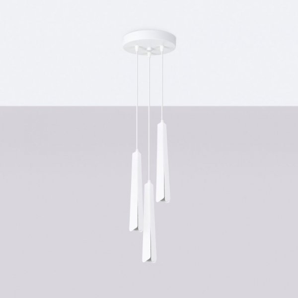 Lampa wisząca PRYSM 3P biała
