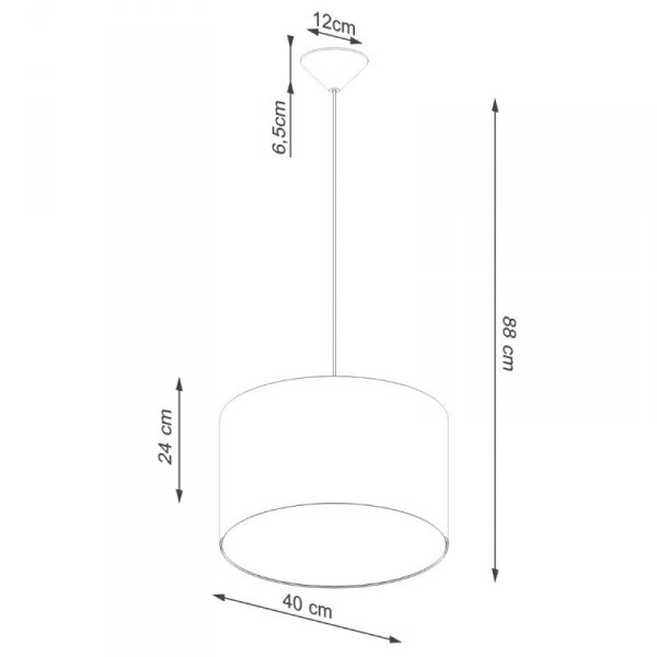 Lampa wisząca NOVA 40 czarna