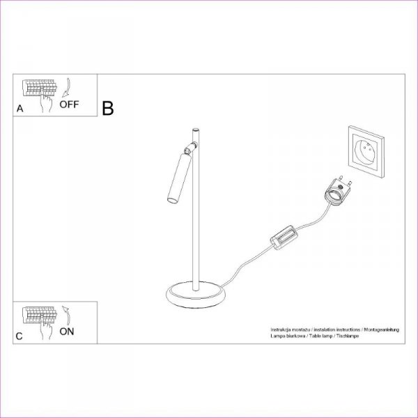 Lampa biurkowa PASTELO biała