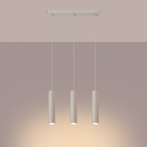 Lampa wisząca LAGOS 3L beżowa