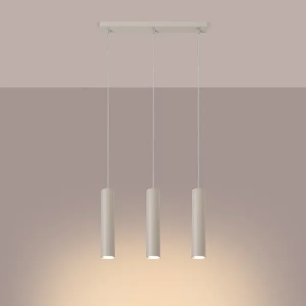 Lampa wisząca LAGOS 3L beżowa