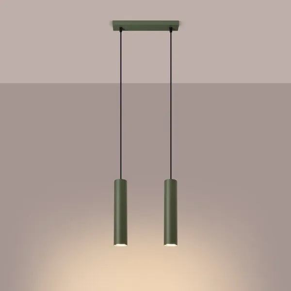 Lampa wisząca LAGOS 2 zielona oliwka