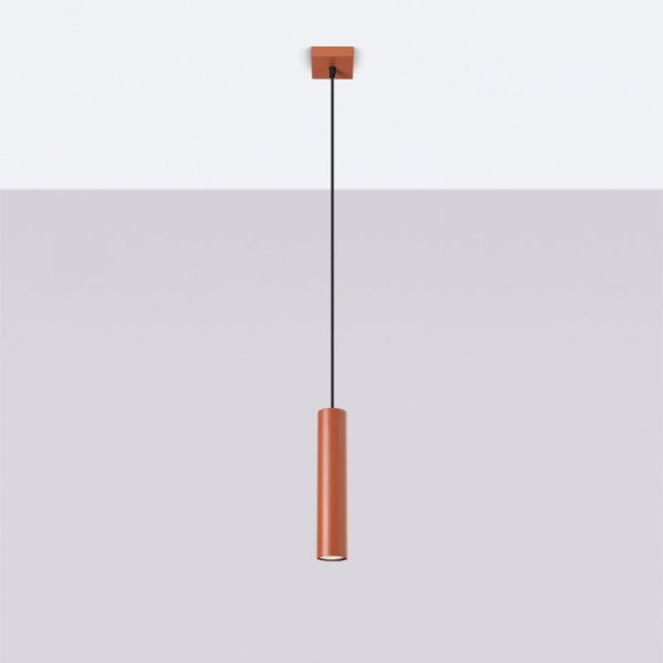 Lampa wisząca LAGOS 1 ochra czerwona
