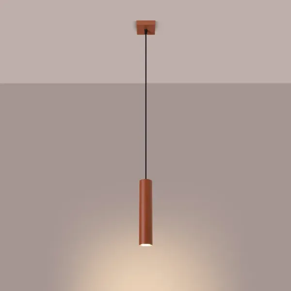 Lampa wisząca LAGOS 1 ochra czerwona