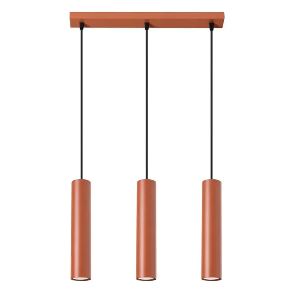 Lampa wisząca LAGOS 3L ochra czerwona