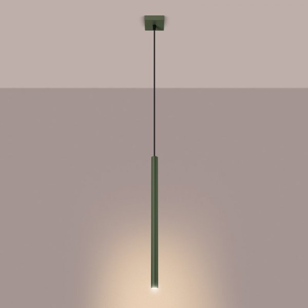 Lampa wisząca PASTELO 1 zielona oliwka