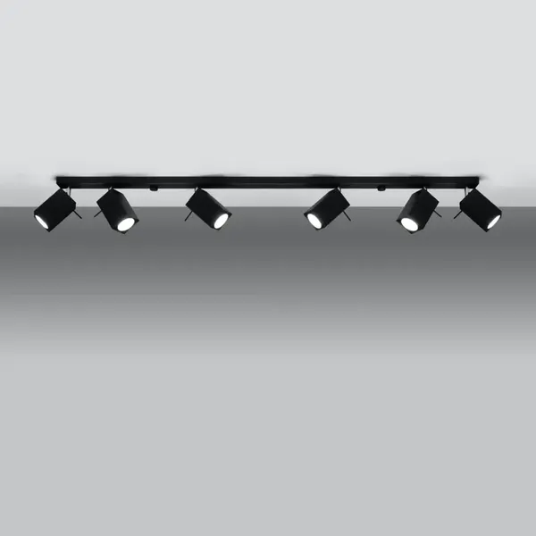 Plafon MERIDA 6L czarny