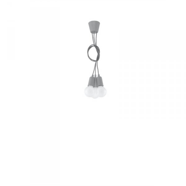 Lampa wisząca DIEGO 3 szara
