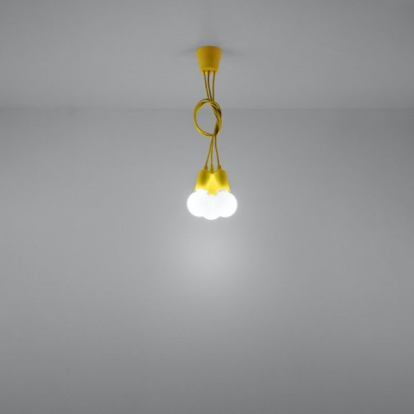 Lampa wisząca DIEGO 3 żółta
