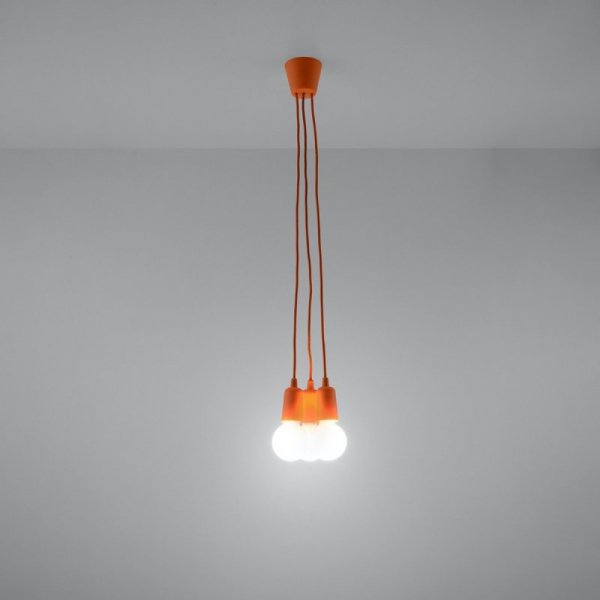 Lampa wisząca DIEGO 3 pomarańczowy