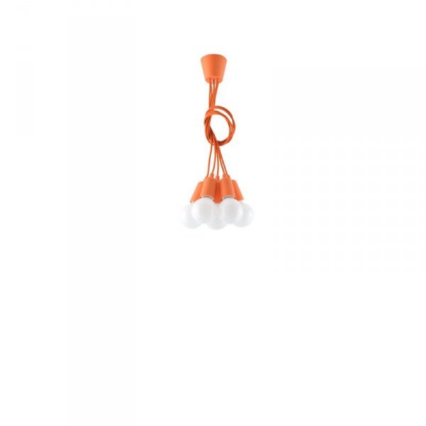 Lampa wisząca DIEGO 5 pomarańczowy