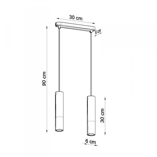 Lampa wisząca BORGIO 2 biały