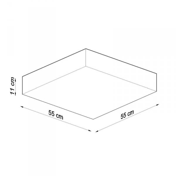Plafon HORUS 55 szary