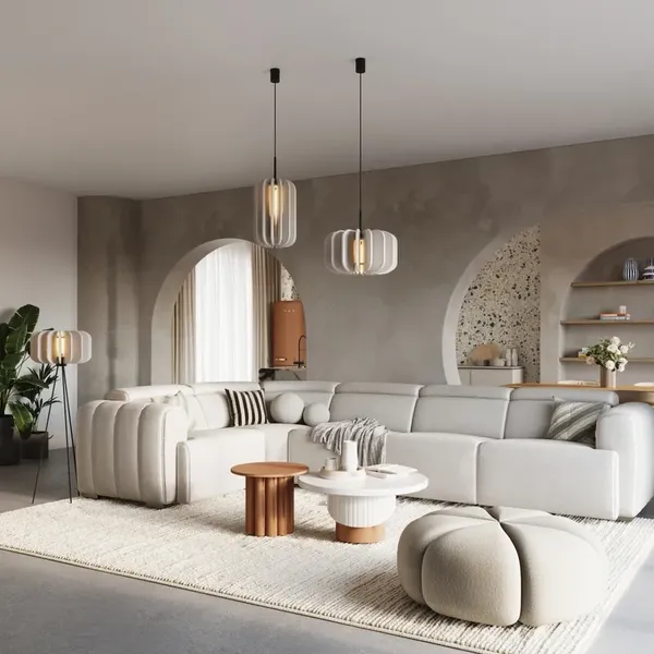 Lampa wisząca MULA 45 beżowa