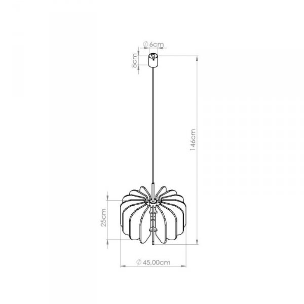 Lampa wisząca MULA 45 granatowa