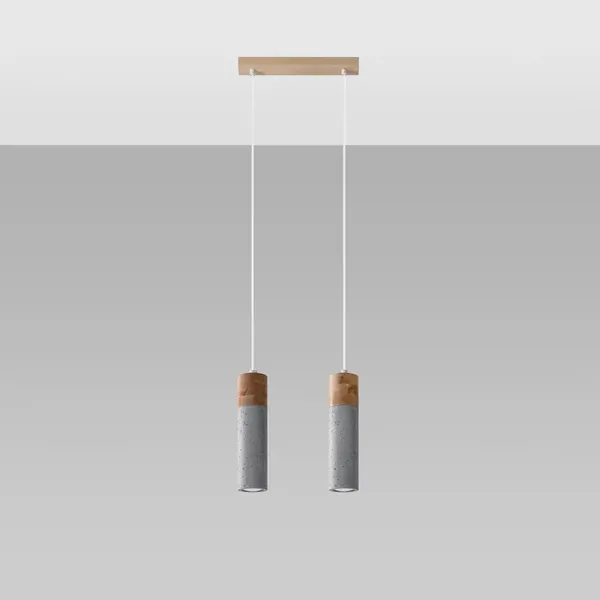 Lampa wisząca ZANE 2 szara