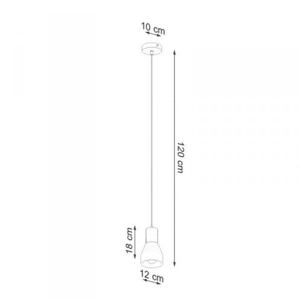 Lampa wisząca QUBIC szara