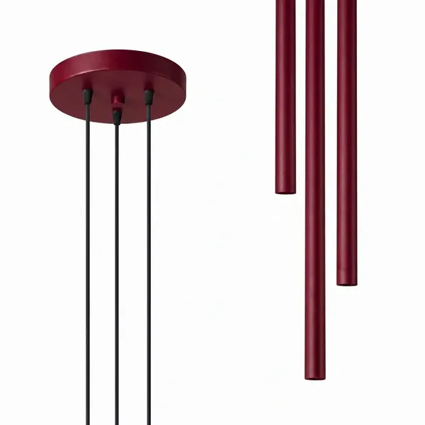 Lampa wisząca PASTELO 3P burgund