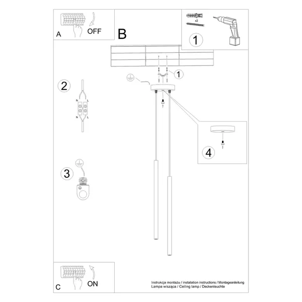 Lampa wisząca PASTELO 2 szałwiowa