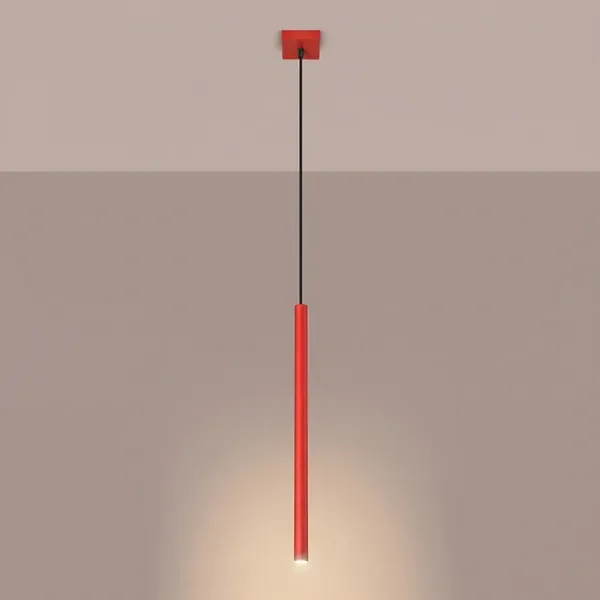 Lampa wisząca PASTELO 1 czerwona