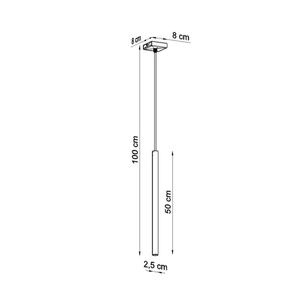 Lampa wisząca PASTELO 1 brązowa