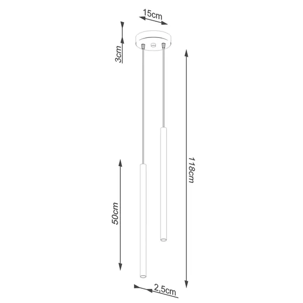 Lampa wisząca PASTELO 2 brązowa