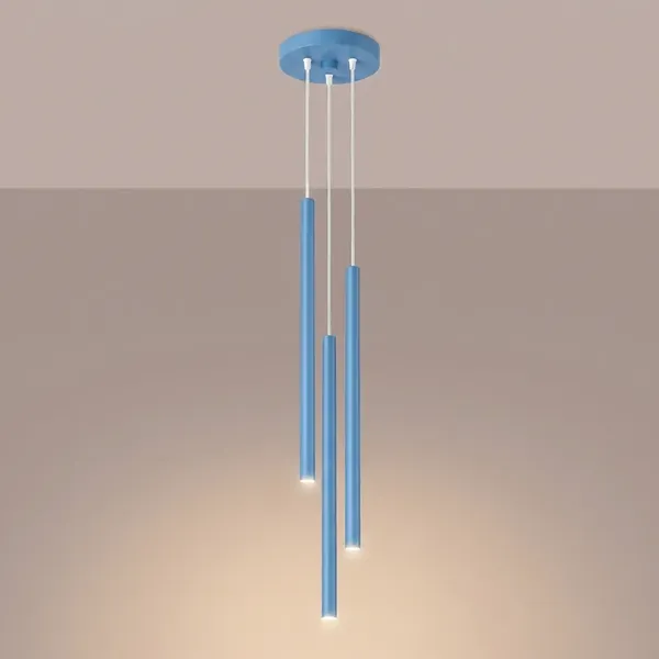 Lampa wisząca PASTELO 3P błękitna