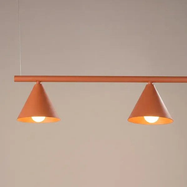 Żyrandol NOX 4L ochra czerwona