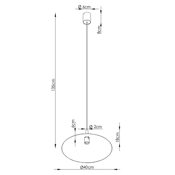 Lampa wisząca NOX 40 zielona oliwka