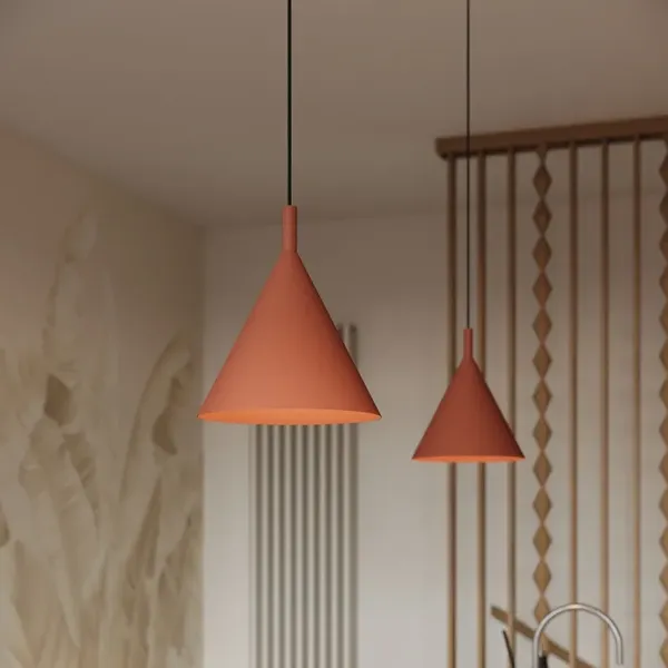 Lampa wisząca NOX 25 ochra czerwona