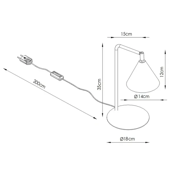 Lampa biurkowa NOX beżowa