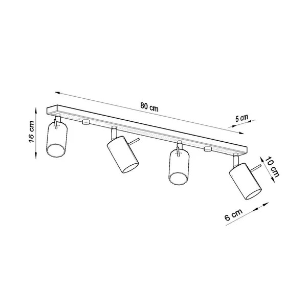 Plafon RING 4L burgund