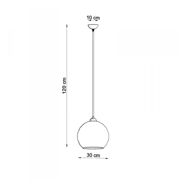 Lampa wisząca BALL żółta