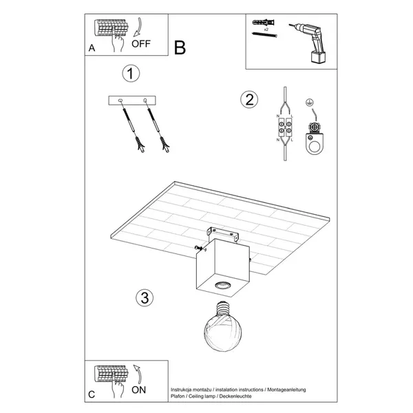 Plafon ARIZ naturalne drewno
