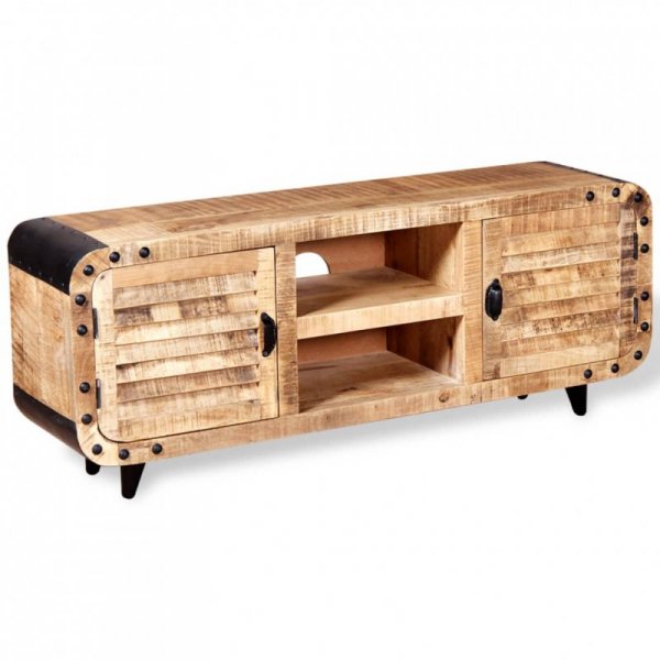 Szafka TV z surowego drewna mango 120x30x50 cm