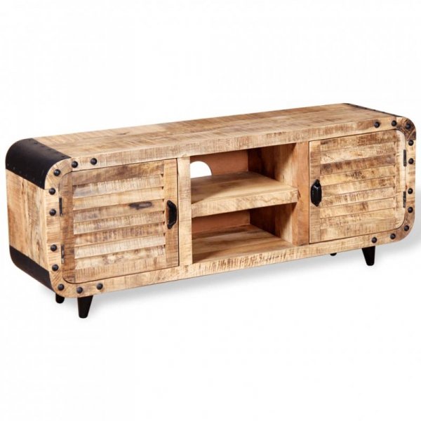 Szafka TV z surowego drewna mango 120x30x50 cm