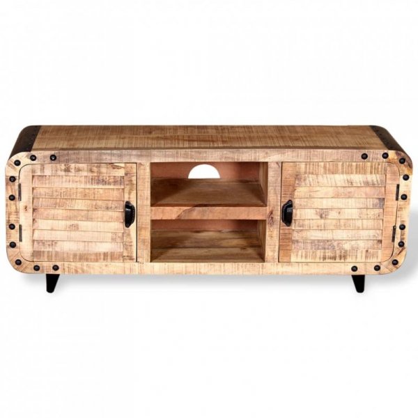 Szafka TV z surowego drewna mango 120x30x50 cm