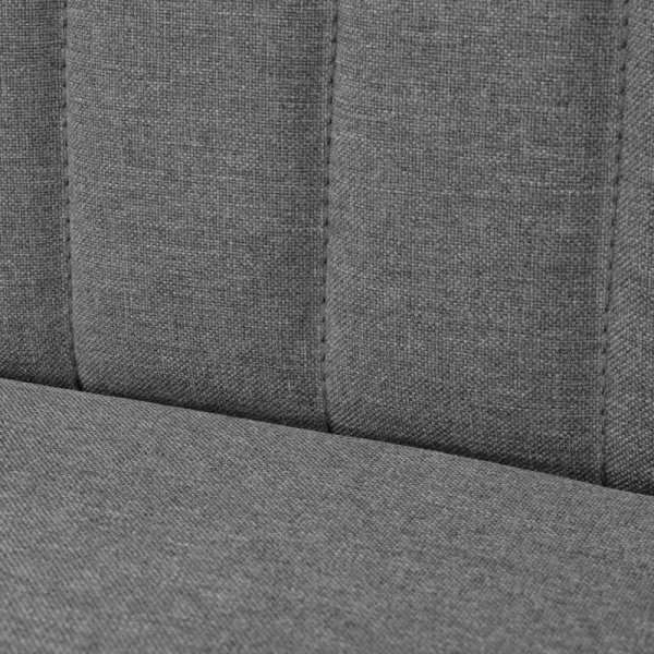 Sofa 117x55,5x77 cm, kolor jasnoszary,  materiał tkanina