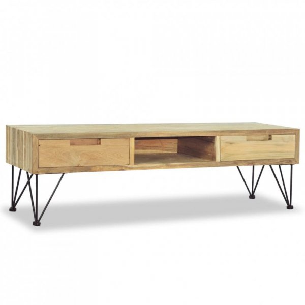 Szafka pod telewizor, 120 x 35 x 35 cm, lite drewno tekowe
