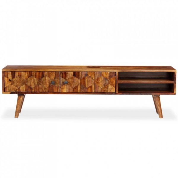 Szafka pod telewizor, lite drewno sheesham, 140x30x40 cm