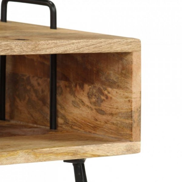 Stolik nocny z litego drewna mango, 40 x 34 x 47 cm
